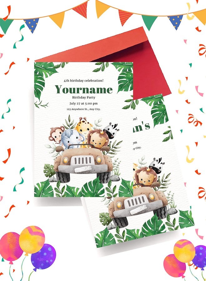 Yellow Nuts Birthday Invitation For Birthday - Personalized - Happy Birthday Greeting Card For Kids Girls and Boys - Image 1